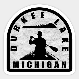 Durkee Lake Canoeing Michigan Sticker